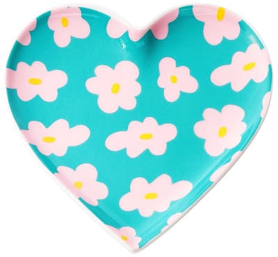 Yehwang Sieradenschaaltje Dromerig Hart turquoise roze M 11cm
