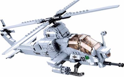 Sluban ModelBricks Helikopter AH-1Z Viper bouwspeelgoed – Constructiespeelgoed – bouwset met 482 bouwstenen – M38‑B0838 – vanaf 10 jaar