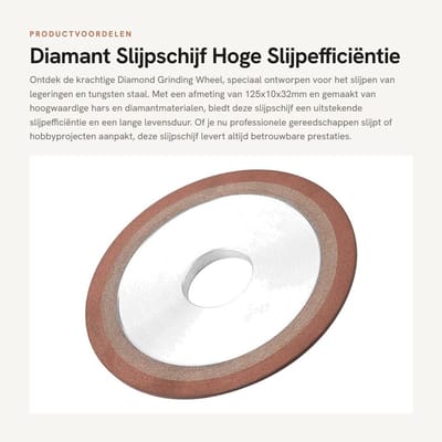 Dailygoods- Slijpschijf 125x10x32x8mm - Slijpsteen voor metaal - Hoge slijpefficiëntie - Schokbestendig - Duurzaam - Geschikt voor hard staal