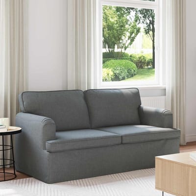 vidaXL - Bank - Donkergrijs - 162 - x - 80 - x - 85 - cm - Stof