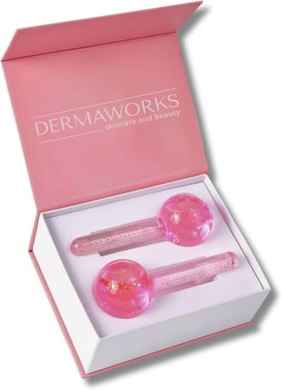 Thijox - Luxe Gezichtsijsroller & Oogmassager - Cryotherapieglobes voor Lymfedrainage, Behandeling van Wallen en Donkere Kringen - Huidverzorging Beau