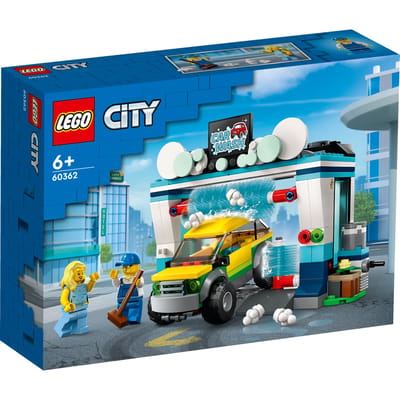 LEGO City Autowasserette Set met Speelgoed Auto - 60362