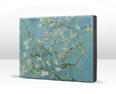 Amandelbloesem - Vincent van Gogh - 26 x 19,5 cm - Niet van echt te onderscheiden schilderijtje op hout - Mooier dan een print op canvas - Laqueprint.