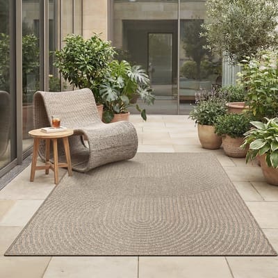 the carpet Mistra – robuust buitentapijt, modern & weerbestendig, voor balkon, terras, keuken of serre, beige, 160 x 220 cm