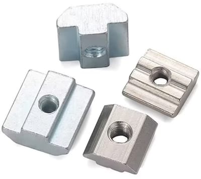 Dailygoods- Glijmoeren T-groef - Koolstofstaal - 40 Stuks - Roestbestendig - Hoge hardheid - Voor aluminium profiel - Bevestigingsmoer