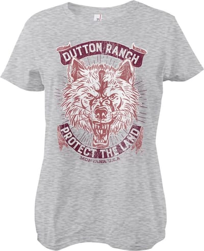 Yellowstone Dames Tshirt -M- Dutton Ranch - Protect The Land Grijs