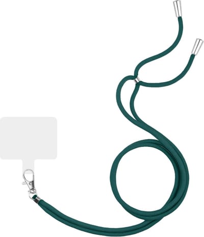 Telefoonkoord - Universeel - Phone cord - Telefoonketting - Koord voor telefoon - Telefoon hanger - Nekband - Nekkoord - Hanger - Touw - Donkergroen