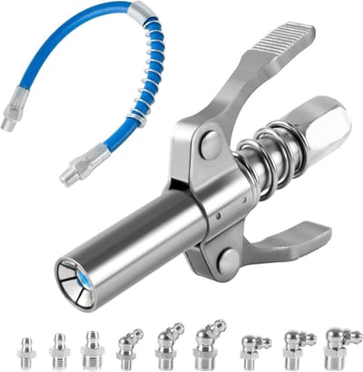 Fettpresse Mondstuk met 30 cm Slang en 9 M6 M8 M10 Fettpennen voor Diverse Toepassingen