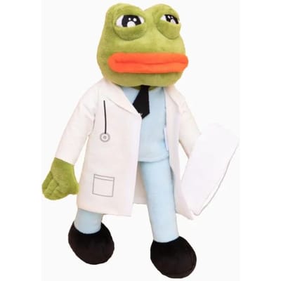 30cm Wezen Verdrietige Pepe Pop Gezondheidskikker Dokter Pepe Pop Verdrietige Kikker Pluche Speelgoed Creatieve Cartoon Dokter Kikker Pluche Speelgoed Weduwen 30cm