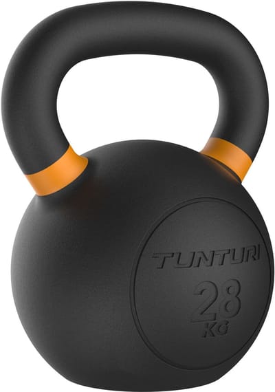Tunturi Platinum Cast Iron Kettlebell - 28kg - Incl. gratis fitness app