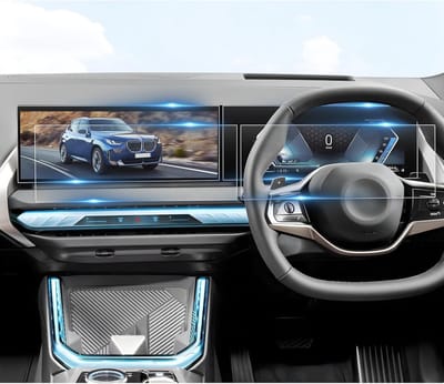 Premium Navigatiefilm voor BMW i3, i4, i5, i7, iX, X5, X6, X7, XM - Beschermfolie, Krasbestendige Schermbeschermer voor iDrive 8 (2022-2024)