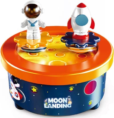 Muziekdoos Taarttopper - Dansende Figuren - Feestelijke Decoratie - Speelt "Fly Me to the Moon"