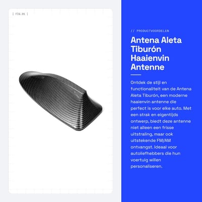 Dailygoods- Antenne Haaienvin - FM/AM Kabel - Decoratie voor Auto - Universeel - Eenvoudig te Installeren - Modern Ontwerp - Haaienvinantenne