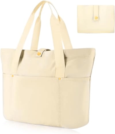 Vouwbare Dameshandtas 42 x 30 x 15 cm - Grote 20L Tote Tas met Rits, Waterdicht en Veelzijdig voor Werk, Reizen en Gym met Meerdere Compartmenten