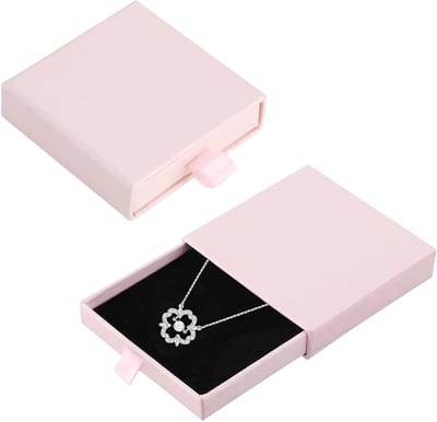 Set van 2 Sieraden Dozen, Lege Cadeau Doos met Zwart Schuim voor Oorbellen en Hangers, Handige Sieradenopslag en Stijlvolle Verpakking