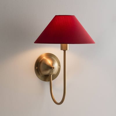 Globen Lighting wandlamp IRIS, bordeauxrood, hoogte 32 cm
