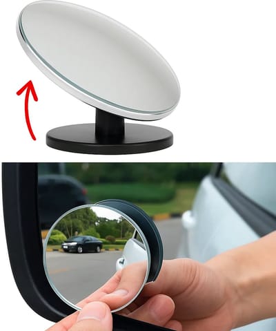 Auto Dode Hoek Spiegels I 360 Graden Roteerbaar I Dodehoek Spiegel I Achteruitkijkspiegel I Extra Autospiegel I Zelfklevend I 5 CM Diameter I I Zilver I 2 Stuks