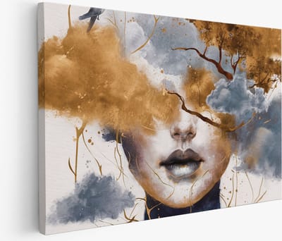 Saammp Muurcirkel Hout - Slapende Vos - Schattig - Natuur - Dieren - Ø 90 - Wandcirkel - Wanddecoratie Cirkel - Muurdecoratie Woonkamer - Slaapkamer decoratie - Rond Schilderij