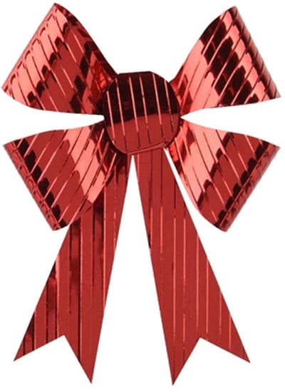 Decoris Kerst ornamenten strikken - 3x st - rood - 14 x 10 cm - kerstboomstrikjes - kerststrikjes - kerstboomversiering