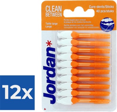 Jordan Tandenstokers - Clean Between Sticks Large - Voordeelverpakking 12 stuks