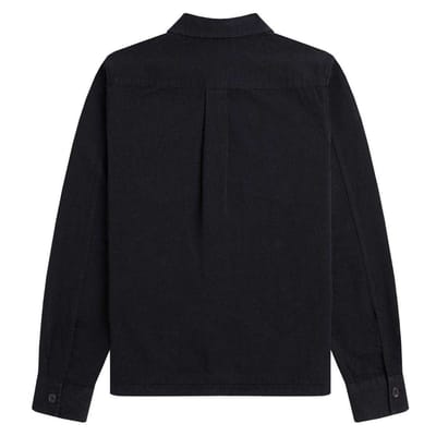 Fred Perry Effen Twill Overhemd Heren (Zwart)