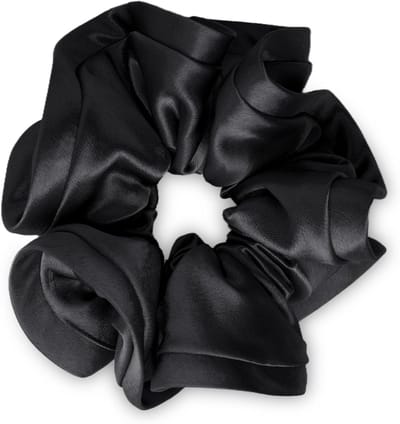 Zachte Satijnen Scrunchie met Parels voor Dikke Vlechten en Hoge Paardenstaarten, Elastische Haarband voor Lang Haar en Drie-Dimensionale Styling
