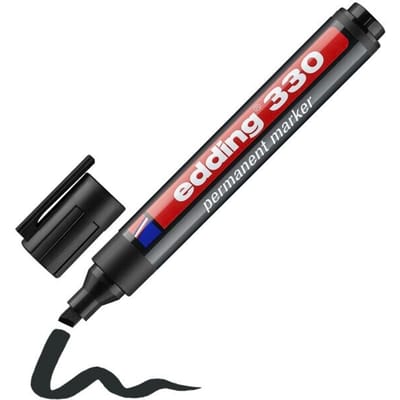EDDING Permanent marker 330, met wigvormige punt, 1-5 mm, 1 stuk, zwart