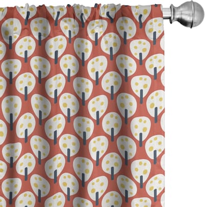 ABAKUHAUS Gordijnen – Abstrakt – 2x75x175 cm – Microfaser – Zalm Champagne