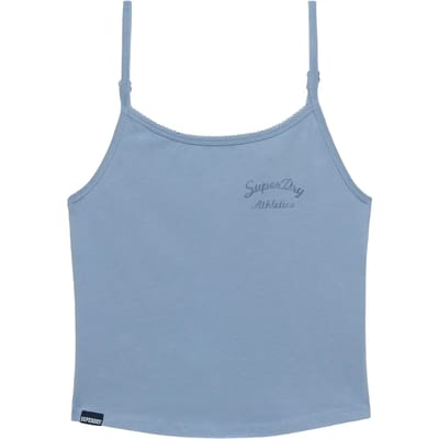 Superdry Athletic Esentials Graphic Cami Mouwloos T-shirt Blauw 2XS Vrouw