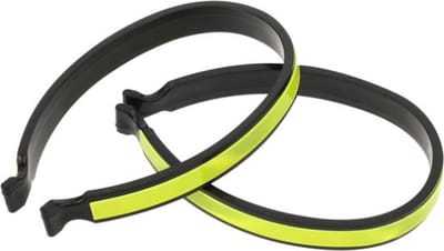 Rieba® Broekklemmen 2 Stuks – Met Reflectie - Kunststof - (Regen)Broekklem voor op de Fiets - Verhoogt de Veiligheid - 1 Paar - Geel / Zwart