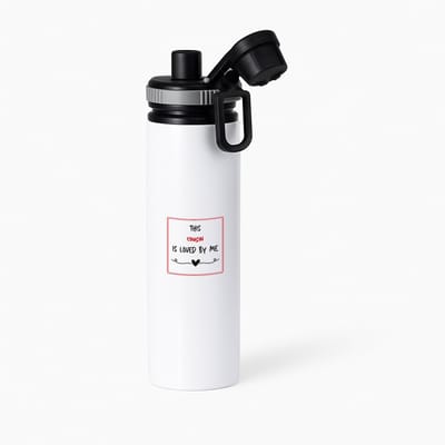 Hacebo® - this cousin is loved by me waterfles met draaidop grijs - Neef - iemand die houdt van zijn neef - verjaardag - cadeautje voor neef - neef artikelen - kado - geschenk - water fles - 850ML