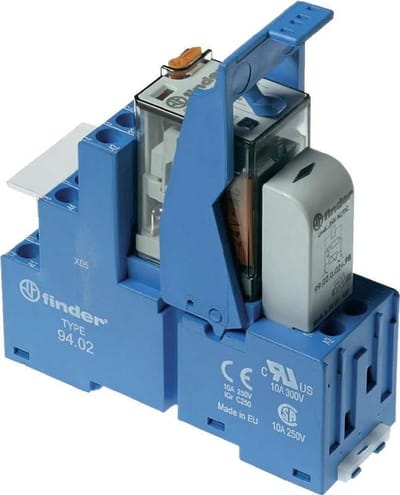 Finder 58.32.8.024.0060 Relaismodule Nominale spanning: 24 V/AC Schakelstroom (max.): 10 A 2x wisselcontact 1 stuk(s)