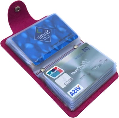 Creditcard Houder - Kaarthoes Kaartenetui - Kaarten Organiseren - Compact Ontwerp - 10.8 cm - Rozenrood