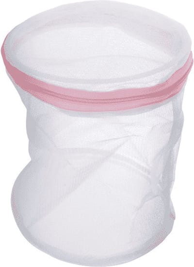 Ronde waszak wit 16 x 20 cm - Waszak - Wasnet - Lingerie Waszak - Waszak Wasmachine - Waszak Ondergoed