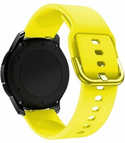 By Qubix - 22mm - Siliconen sportband - Geel - geschikt voor Huawei Watch 3 / 4 / 5 (pro) - 46mm & geschikt voor Huawei Watch GT / GT 2 / GT 3 (pro) / GT 4 (pro) / GT 5 (pro) / GT 6 (pro) 46mm / Ultimate / Ultimate 2