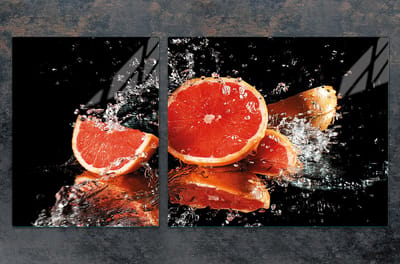 TMK ArtDeko - Snijplank - Glas - 100x52 cm - Grejpfrut