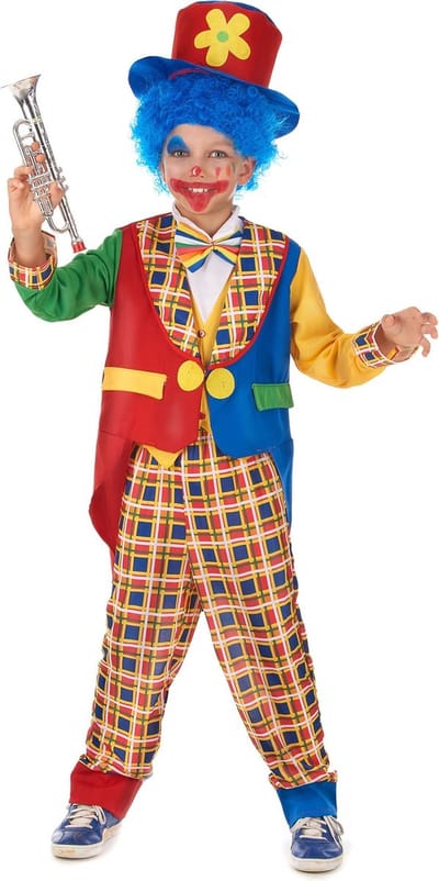 Vegaoo - Geruit clown pak voor kinderen