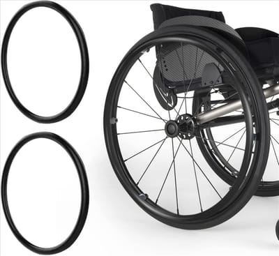 1 Paar Antislip Siliconen Rolstoel Duwrand Hoezen voor 20, 22, 24 Inch Wielen