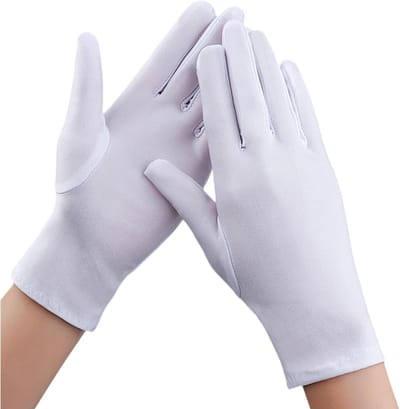 Kwaliteit presentatiehandschoenen van spandex, nylon en katoen voor inspectie, serveren en sieradenaccessoires - 2 stuks