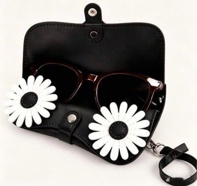 Zonnebril houder | Zon | Tas | Accessoires | Zwart | Bloem