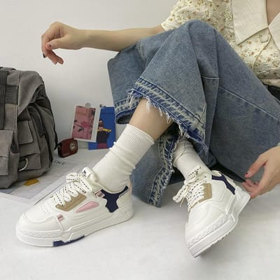 Platform Witte Schoenen Kinderen Herfst Nieuw Ins Trendy Veelzijdig Casual Studenten Board Schoenen 40 roze