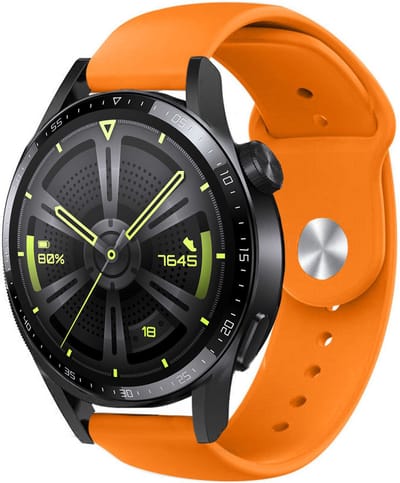 Strap-it Sport bandje geschikt voor Huawei Watch GT / GT 2 / GT 3 / GT 3 Pro 46mm / GT 4 46mm / GT 5 & 5 Pro (46mm) / GT 4 46mm / GT 5 & 5 Pro (46mm) / GT 2 Pro / GT Runner / Watch 3 - Pro / Watch 4 (Pro) / Watch Ultimate - oranje
