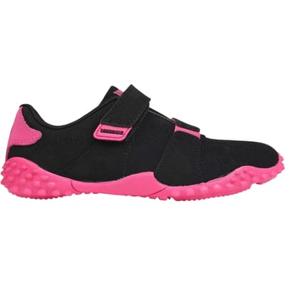 Lonsdale Kinderen Fulham Leren Sneakers (Zwart/Cerise)