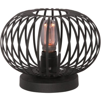 Freelight Aglio tafellamp, Ø 25 cm, zwart, metaal