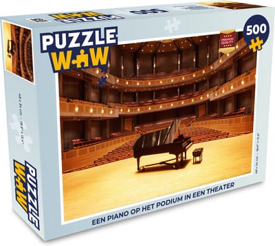 Puzzel Een piano op het podium in een theater - Legpuzzel - Puzzel 500 stukjes