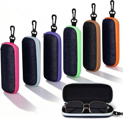 Brillenkoker Set - Reis Etui - Bescherming Brillen - Ritssluiting Veiligheid - 17x6x4 cm - Mix Kleuren