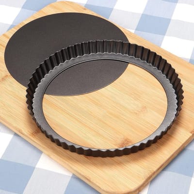 Ronde Cakevorm met Uitneembare Bodem en Antiaanbaklaag 28CM voor Taarten, Quiches en Cheesecakes, Ideaal voor Bakken van Fruit- en Flan Taarten