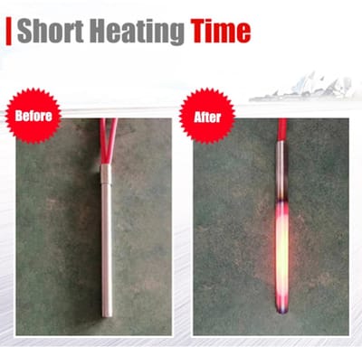 Dailygoods - Pellet Ontsteker - 300W 220V - Snelle verwarming - Rood - Verwarmingsbuis - Geschikt voor Pellet kachel - 150mm