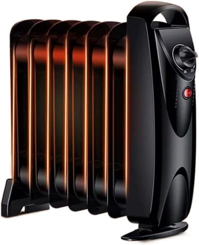 Mini Elektrische Kachel - Compacte Verwarming - Snelle Ruimte Verwarming - Stil en Energiezuinig - 34.5 cm Hoog - Wit