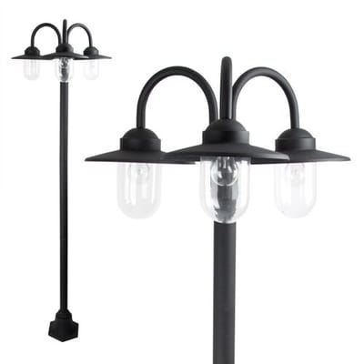 KS Verlichting Dolce Retro 3 Lichts Lantaarn Zwart